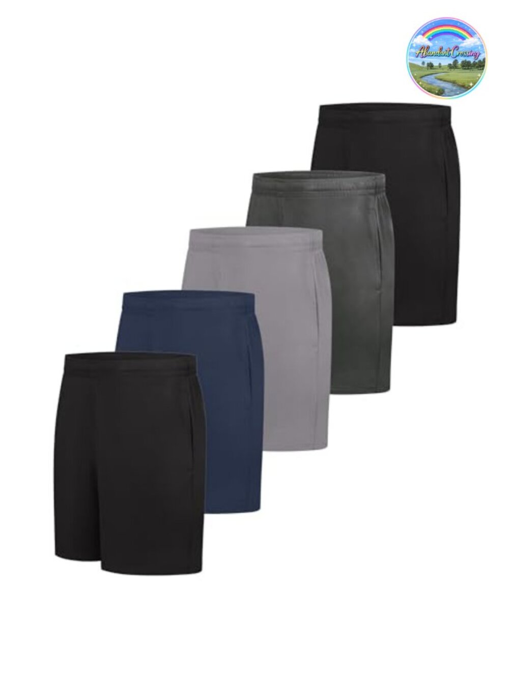 Hanes Men's Athletic Shorts 5-Pack Cool DRI 7" Quick Dry Moisture Wicking